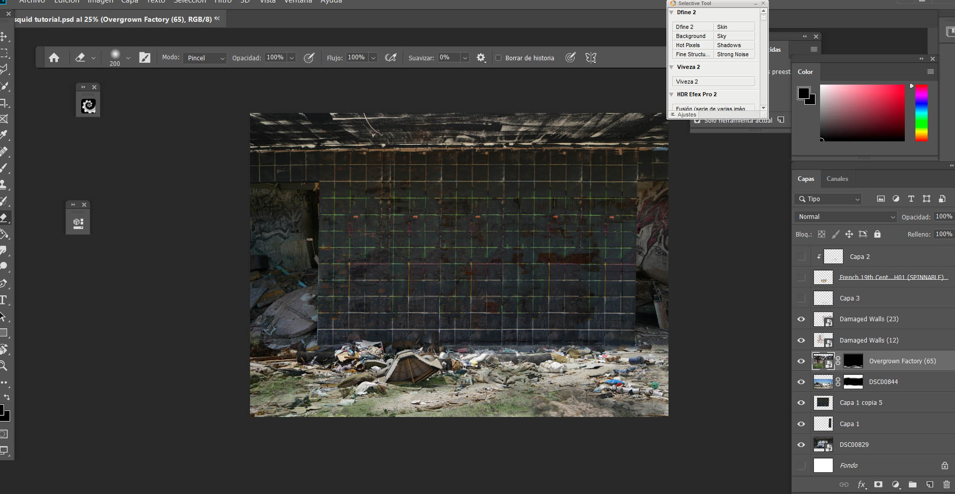 Step 5: Texture background and environment